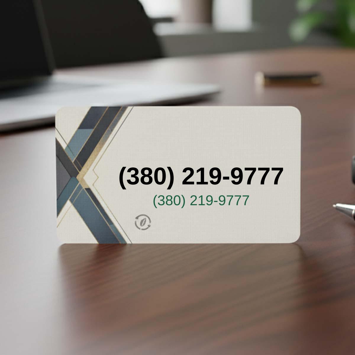 (380) 219-9777 on business card