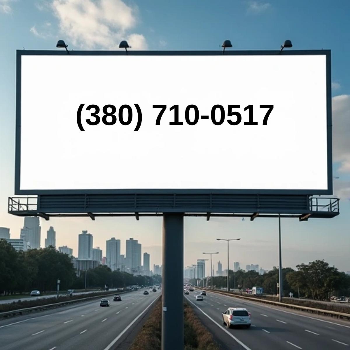 (380) 710-0517 on billboard