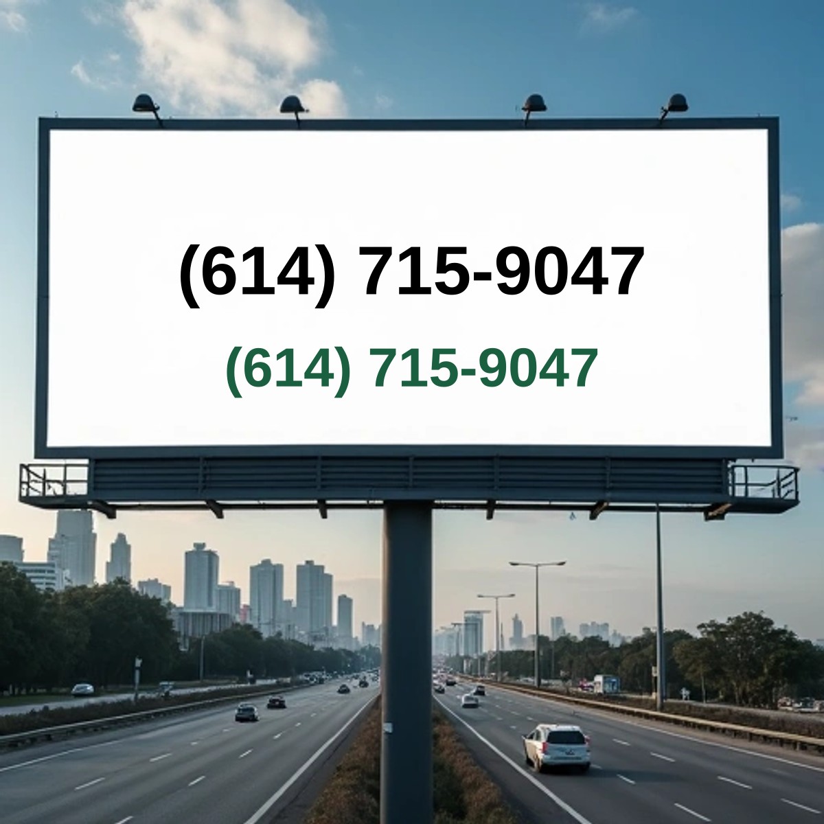 (614) 715-9047 on billboard