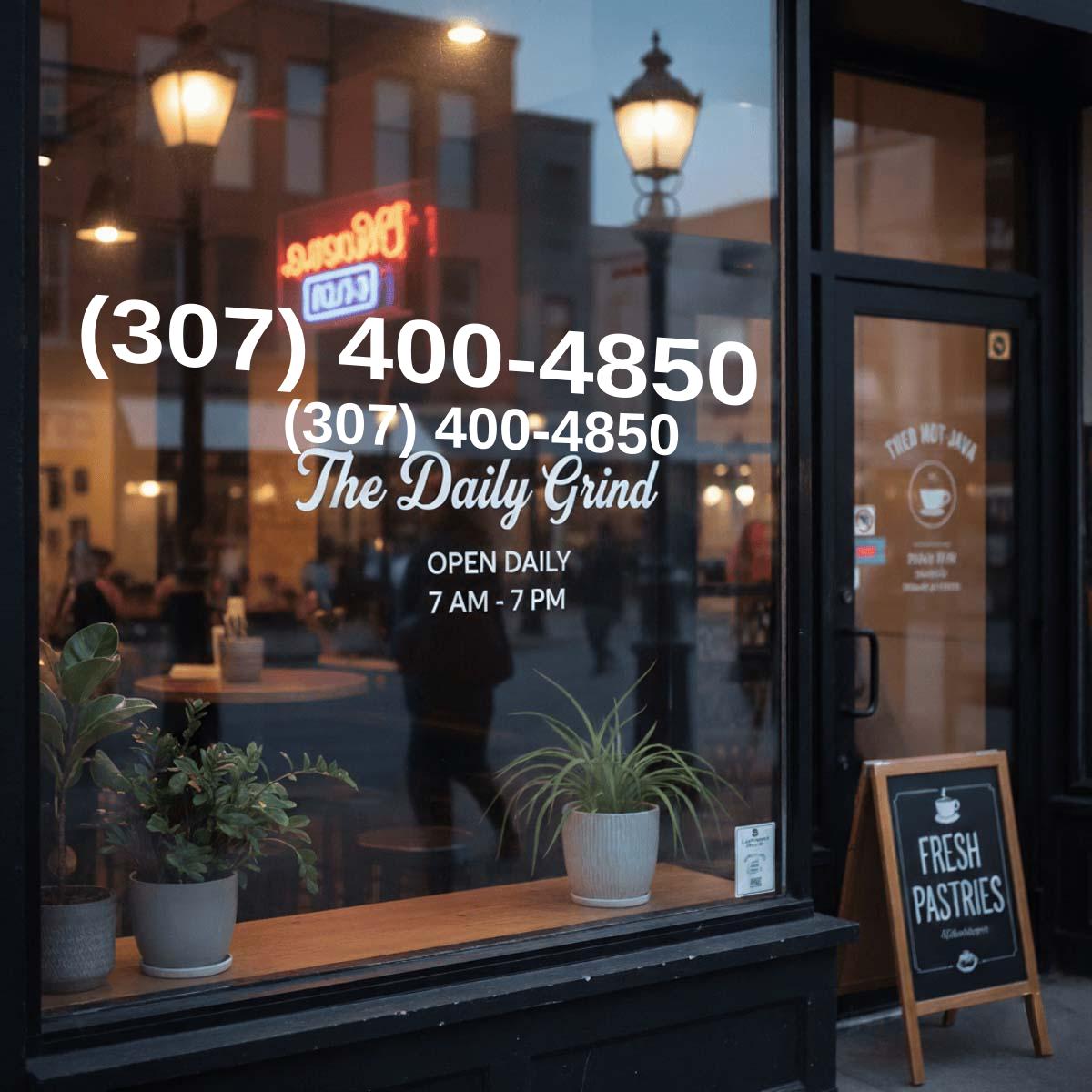 (307) 400-4850 on storefront