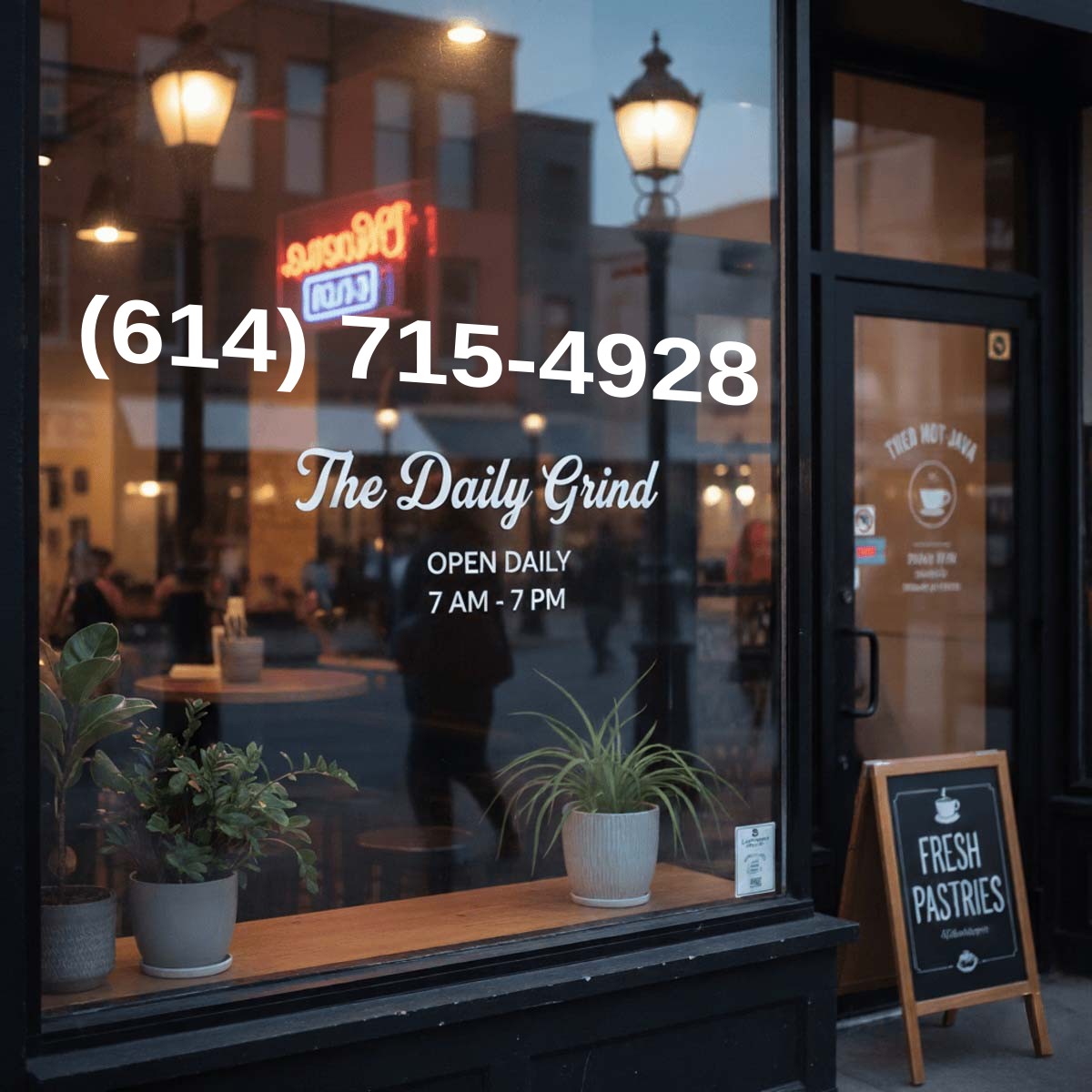 (614) 715-4928 on storefront