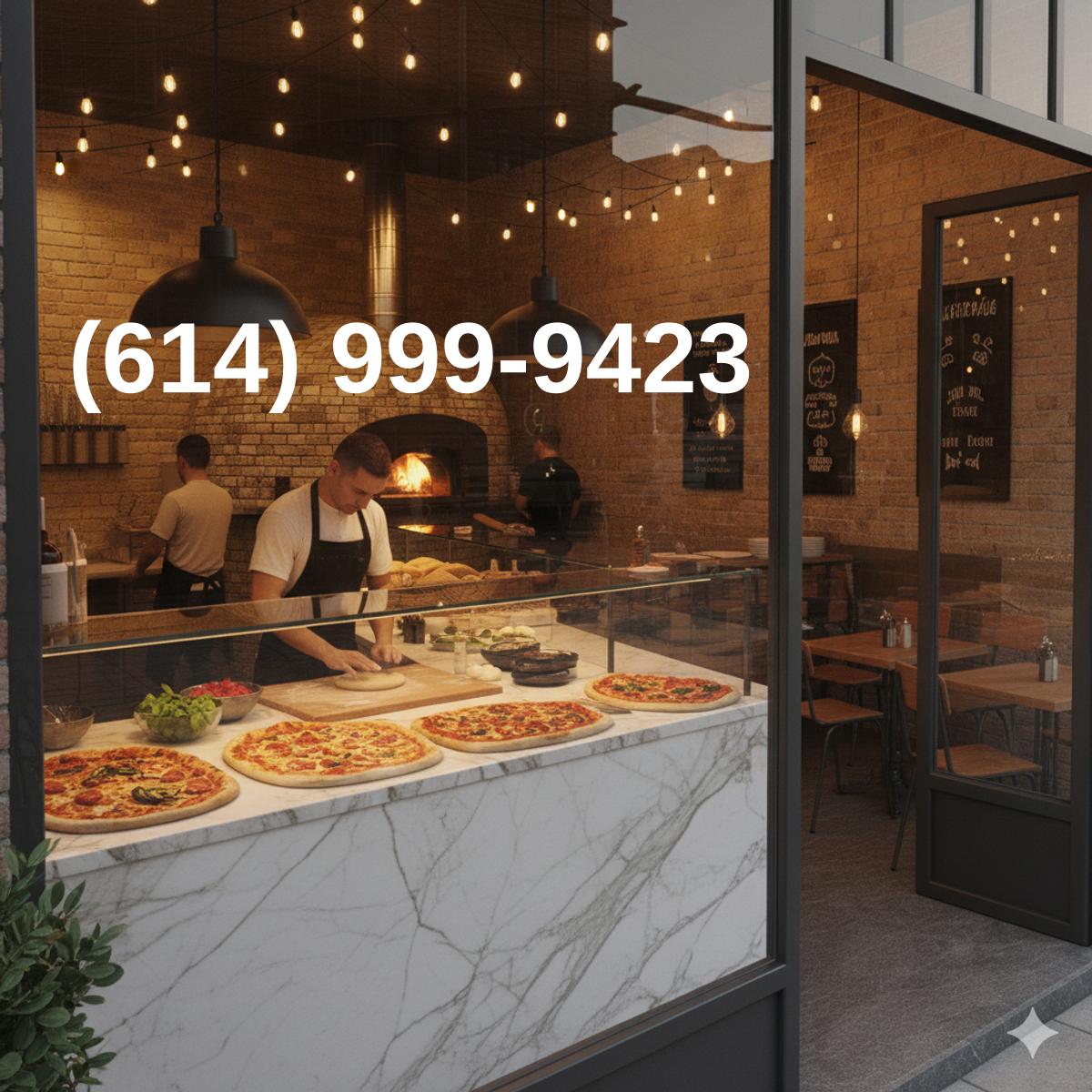 (614) 999-9423 on storefront