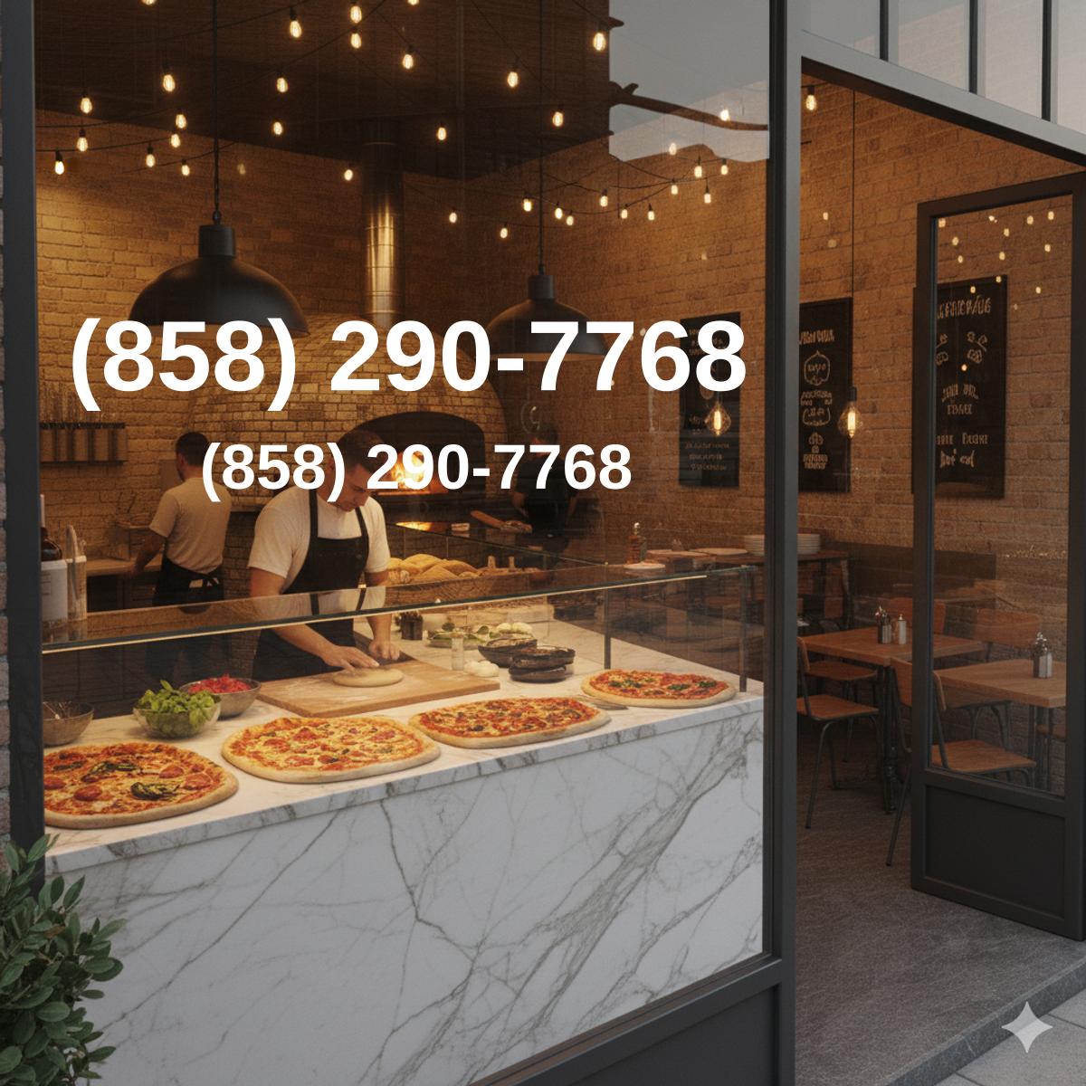 (858) 290-7768 on storefront
