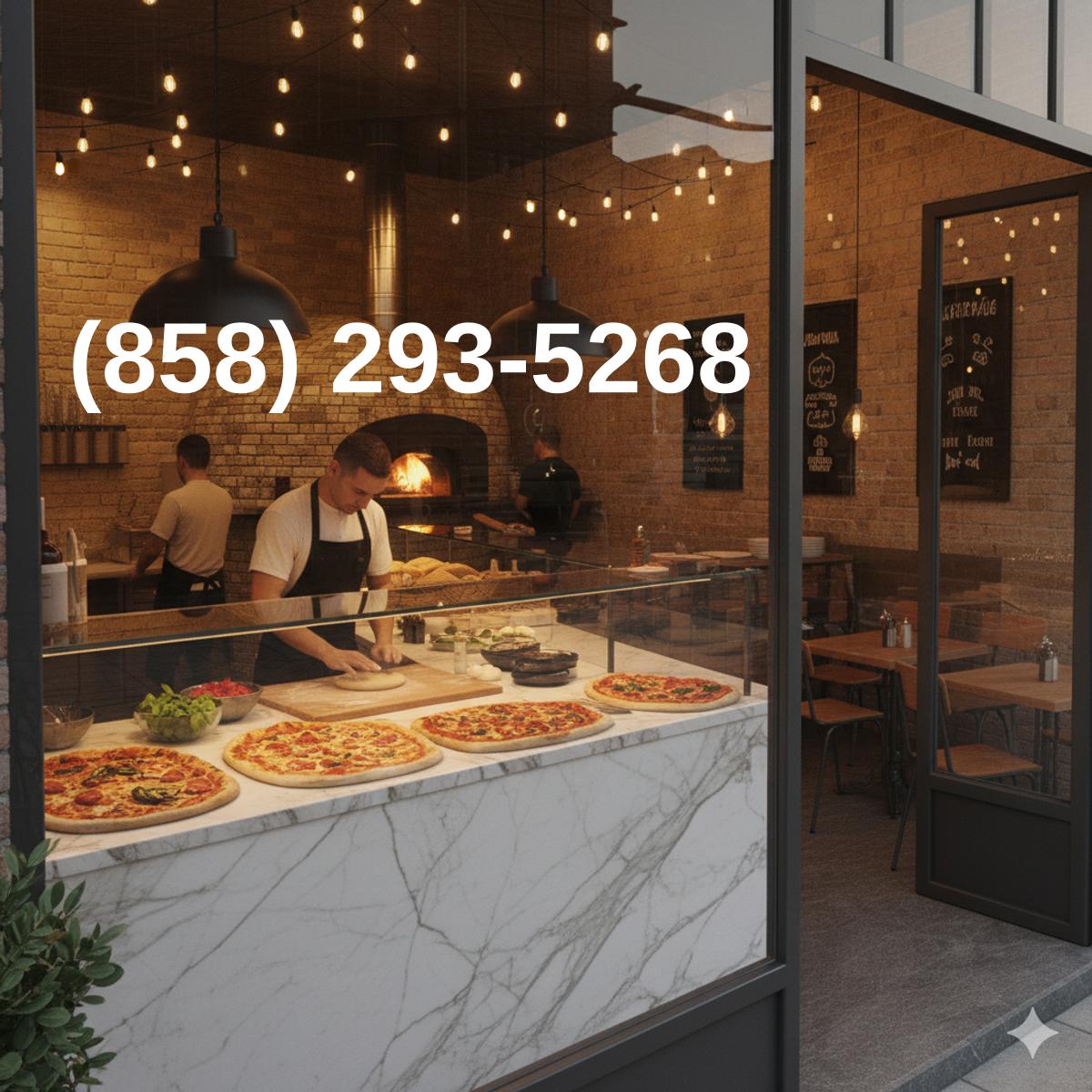 (858) 293-5268 on storefront