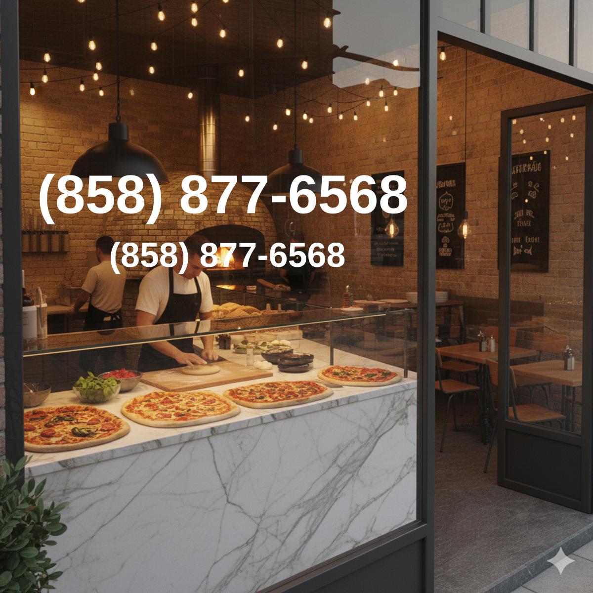 (858) 877-6568 on storefront