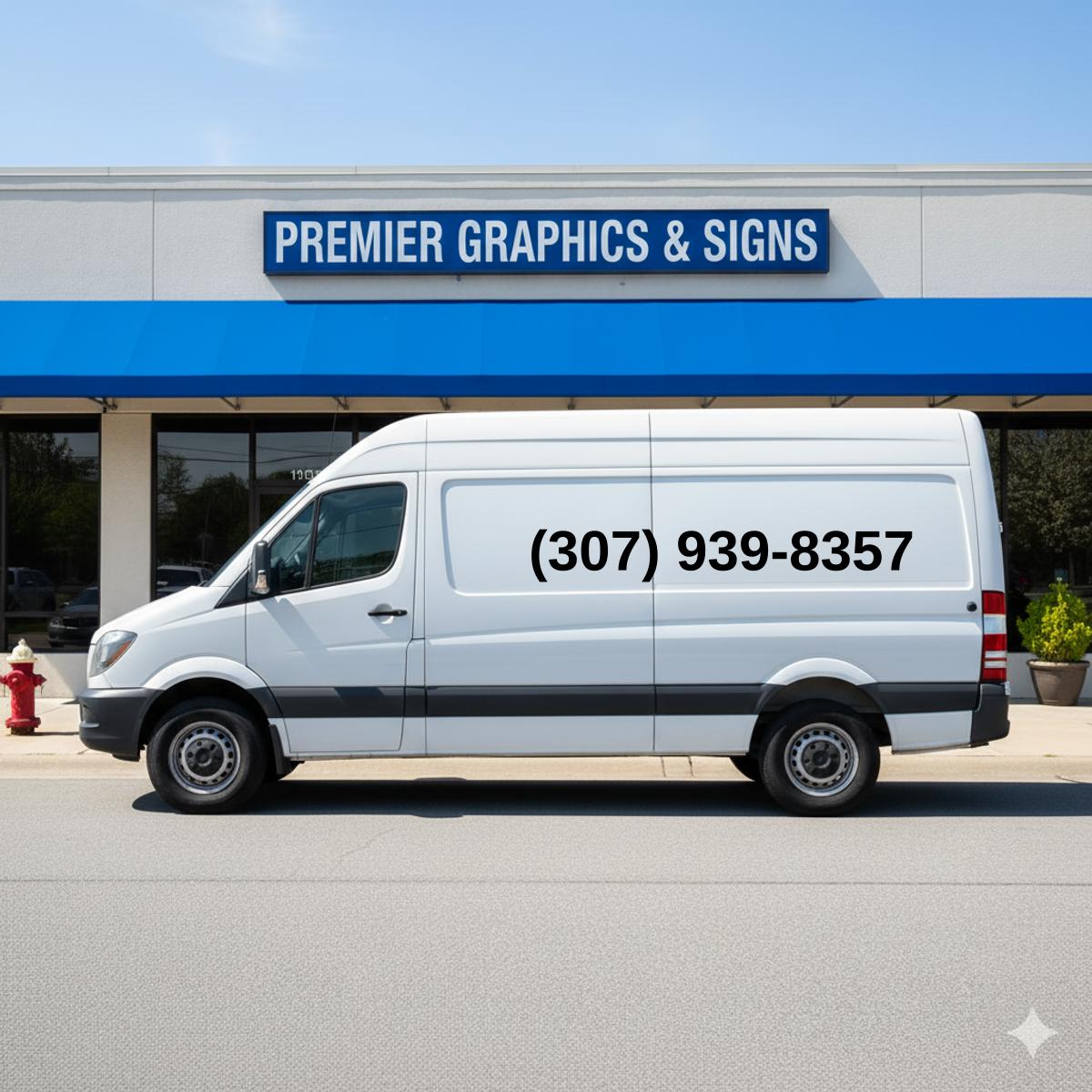(307) 939-8357 on van