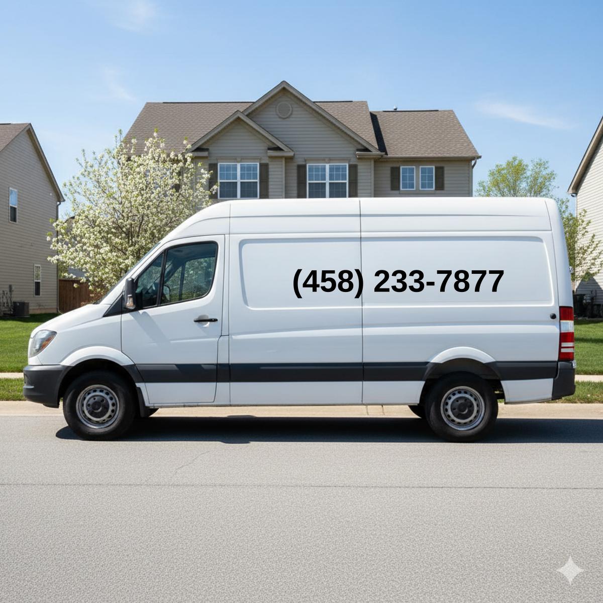 (458) 233-7877 on van