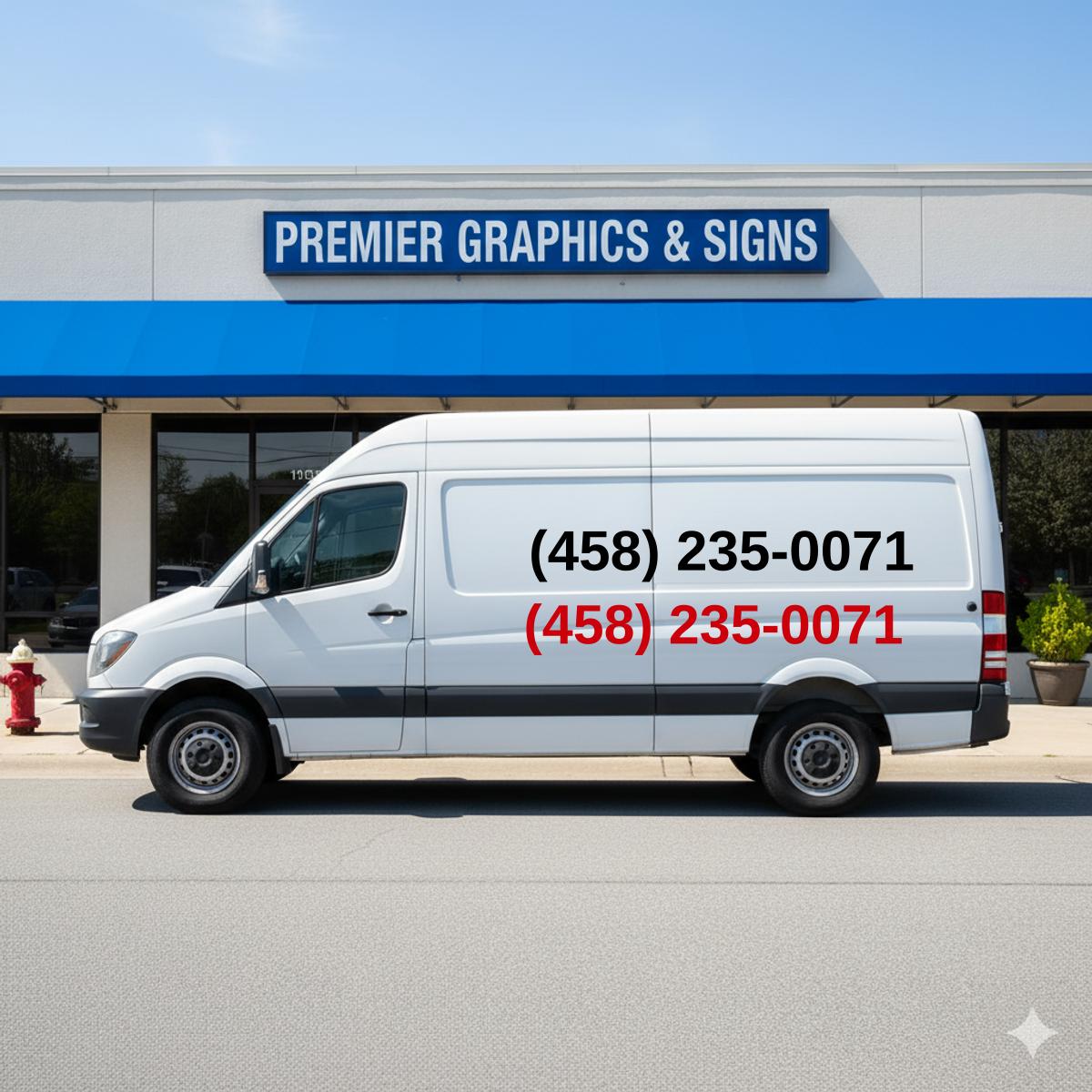 (458) 235-0071 on van