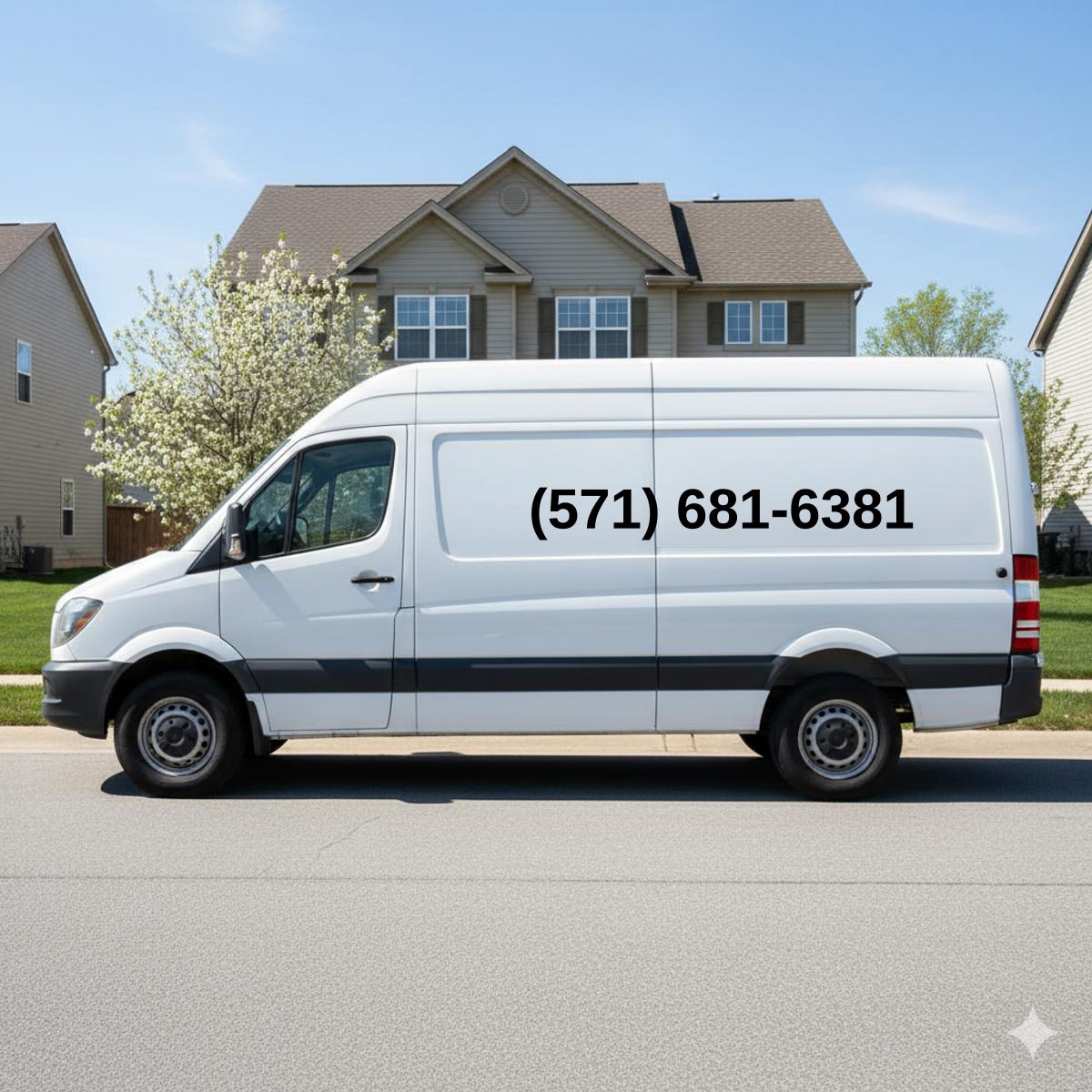 (571) 681-6381 on van