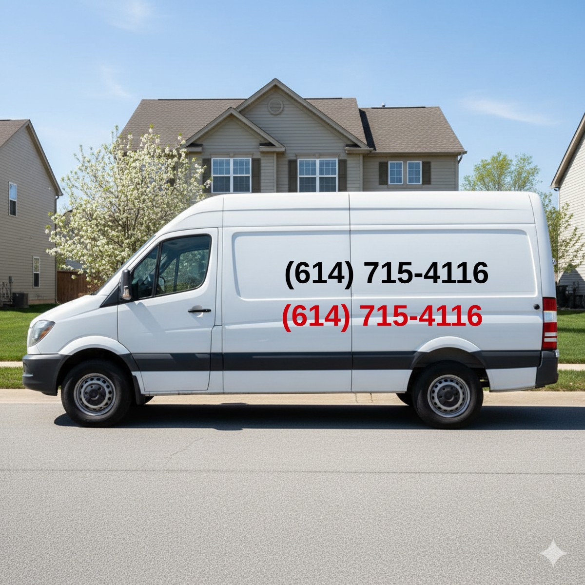 (614) 715-4116 on van