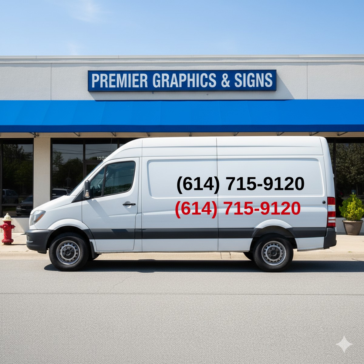 (614) 715-9120 on van
