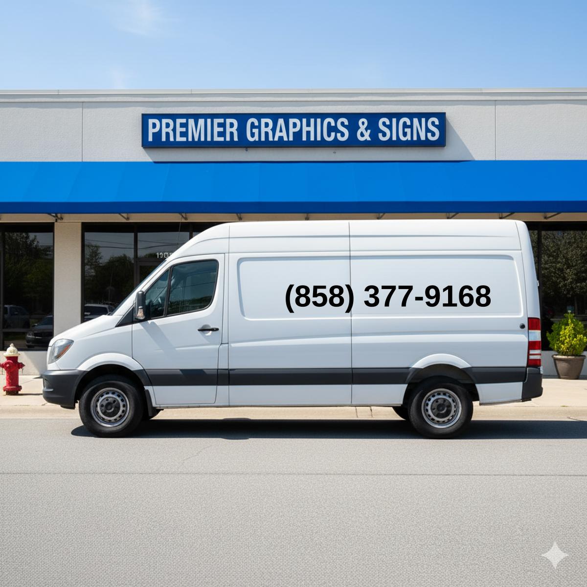 (858) 377-9168 on van
