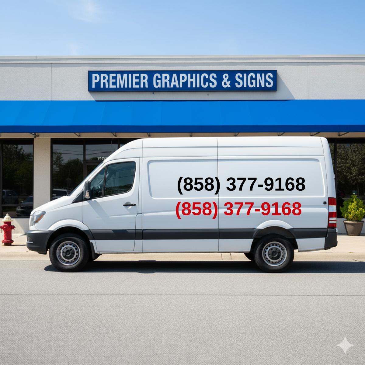 (858) 377-9168 on van