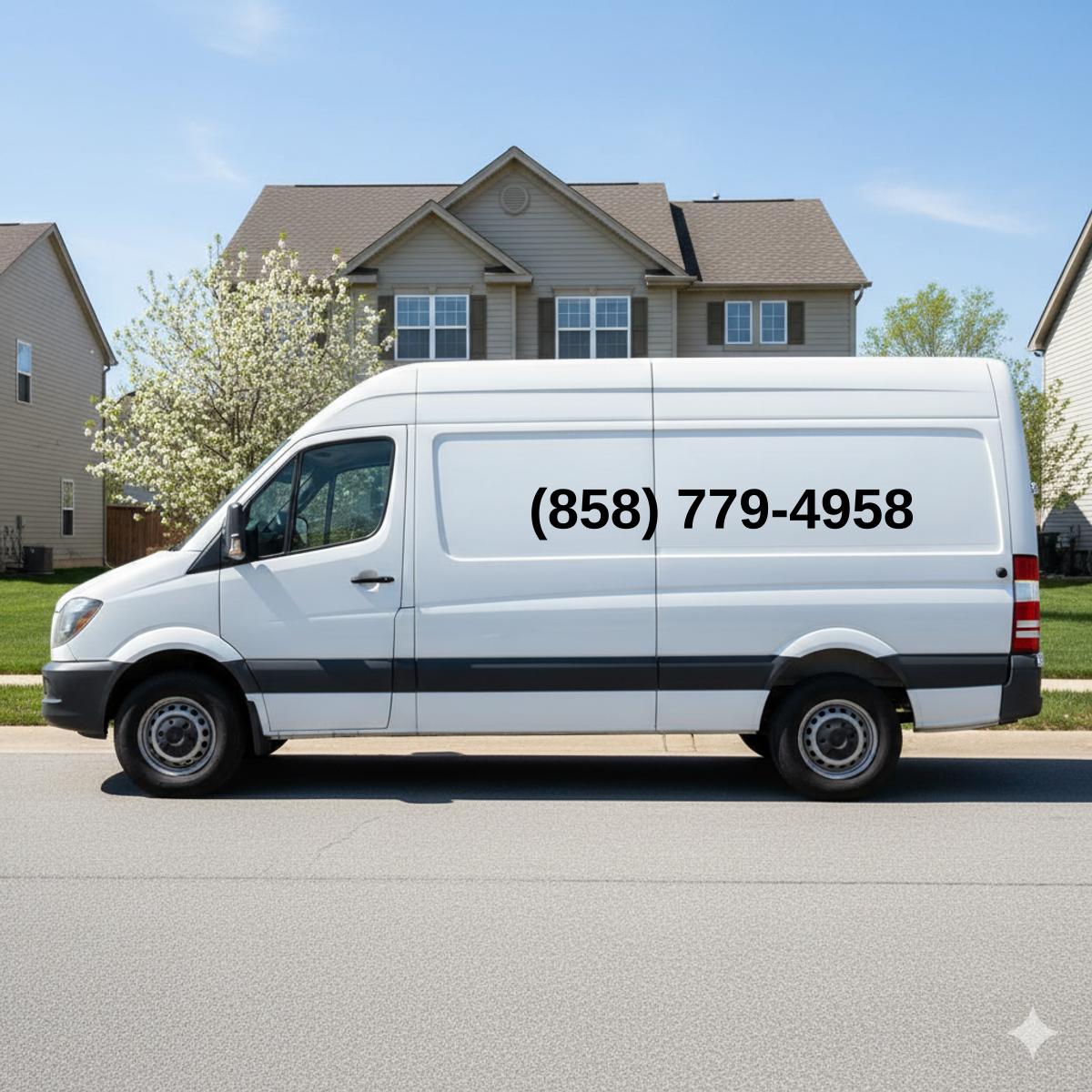 (858) 779-4958 on van