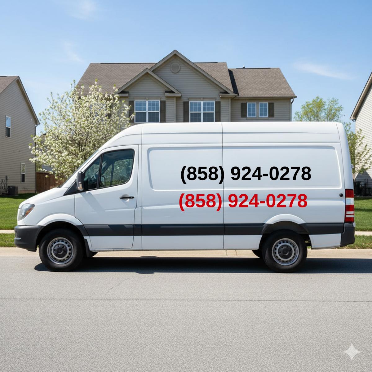 (858) 924-0278 on van