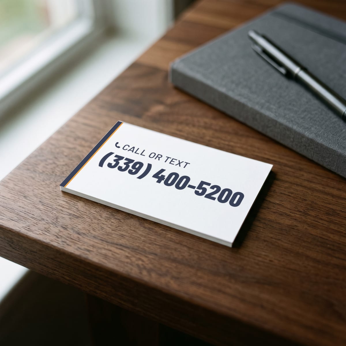 (339) 400-5200 on a business card