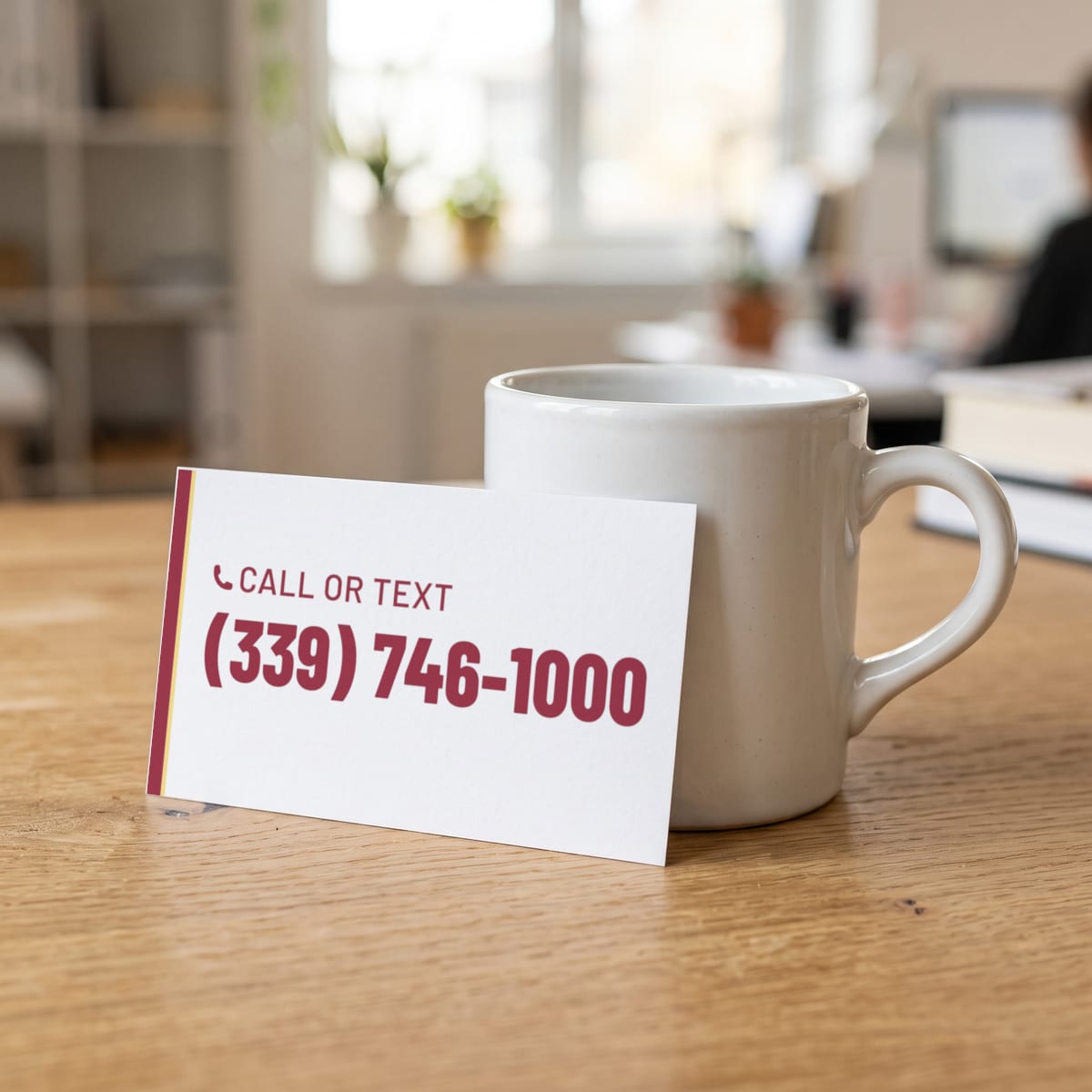(339) 746-1000 on a business card