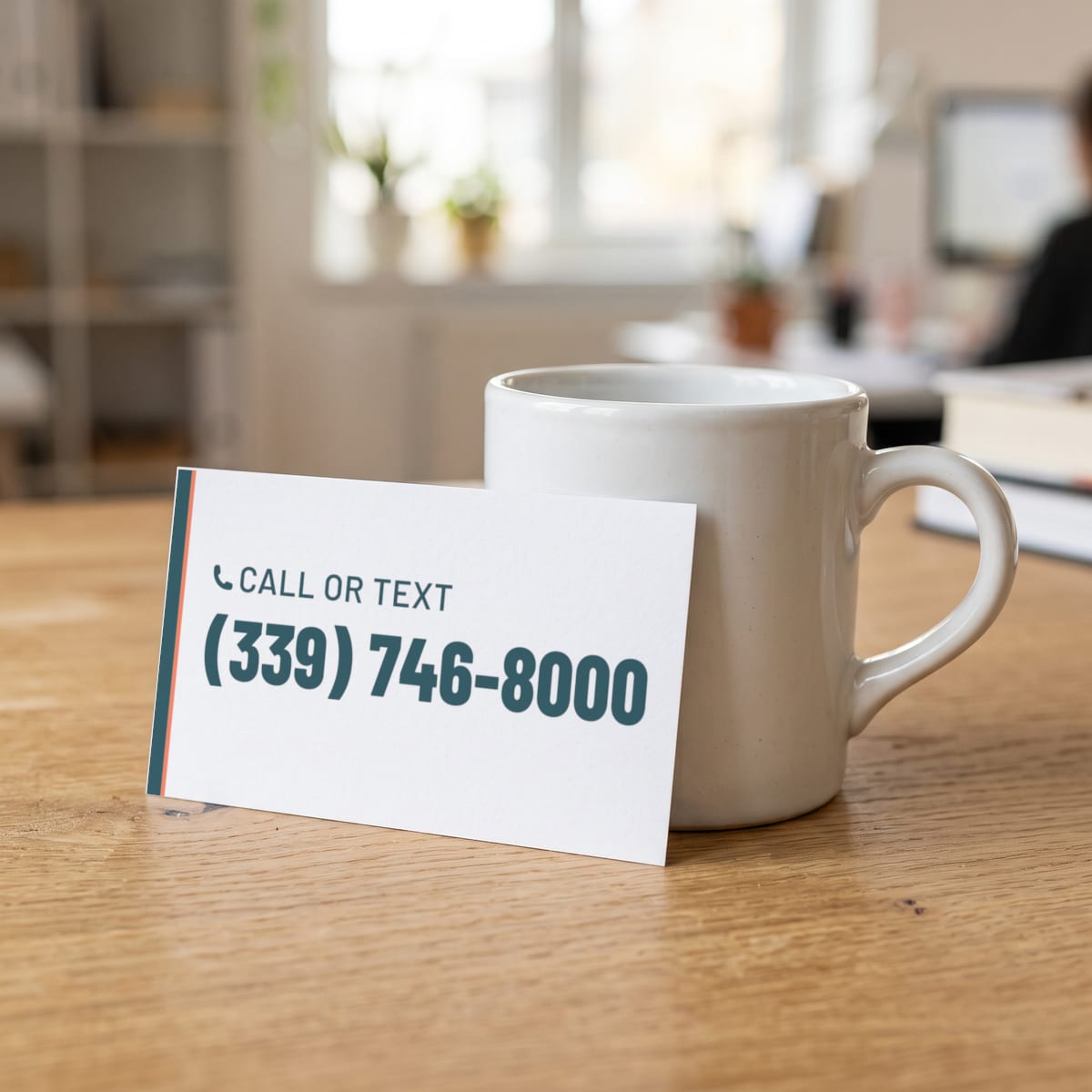 (339) 746-8000 on a business card