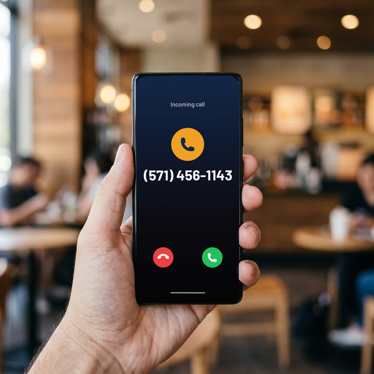 (571) 456-1143 calling a phone